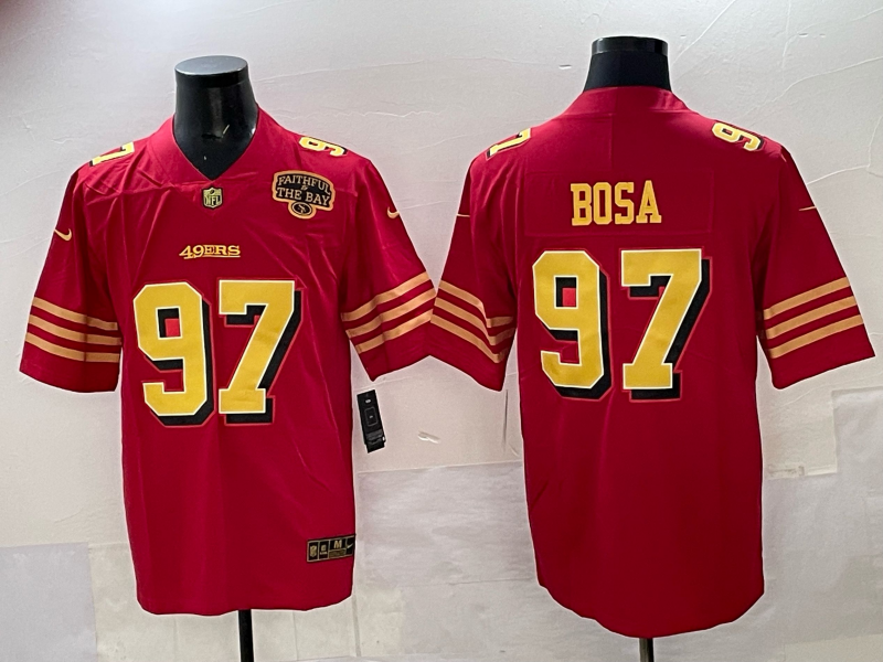 Men San Francisco 49ers #97 Bosa Red  Nike Limited NFL 2025 Jersey 007->kansas city chiefs->NFL Jersey